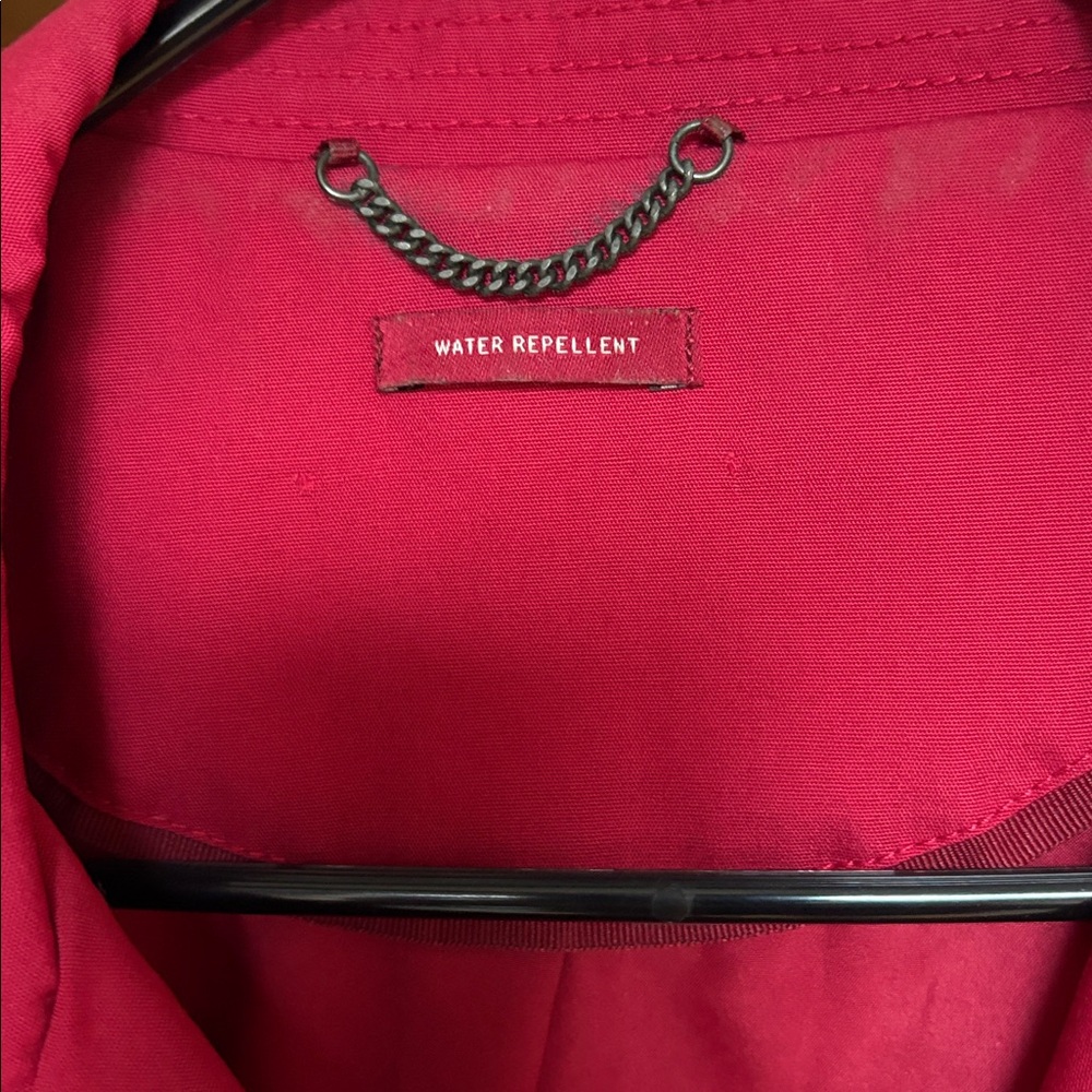 Women's Red Trench Coat - Picture 2 of 3